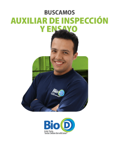 Auxiliar de Inspección y Ensayo BioD